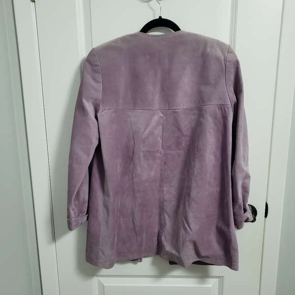 DANIER Purple Leather Jacket - Picture 4 of 8